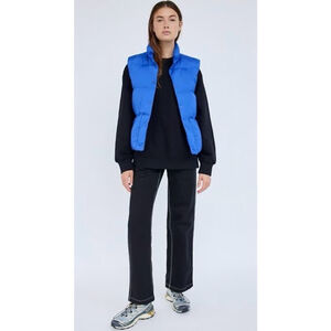 Aritzia TNA Basecamp Royal Blue Goose Down Puffer Vest, size S